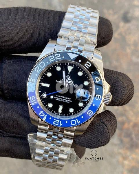Rolex GmtMaster 2 batgirl swiss jubilee bracelet 0