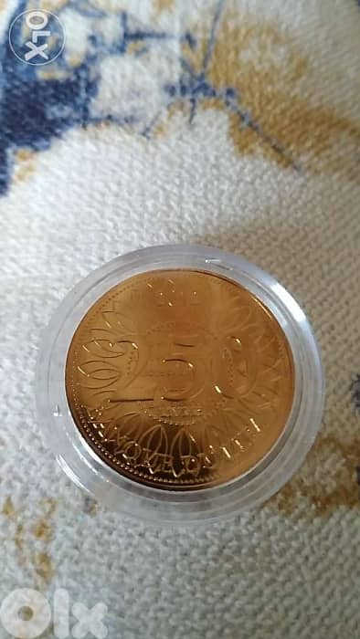 Lucky Coin 250 Lira memorial year 2012 1