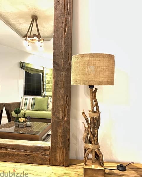 unique old wood framed mirror 1