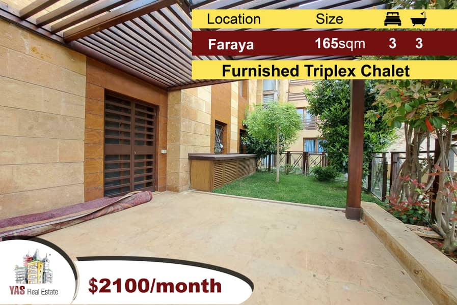 Faraya / Tilal Al Asal 165m2 + 150m2 Terrace | Triplex Chalet | DA 0