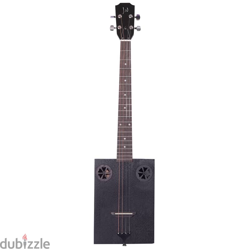 Stagg JN Cask FirkCoal Cigar Box Guitar Sapele Black 1
