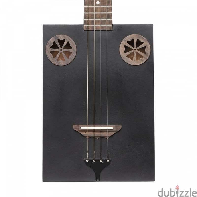 Stagg JN Cask FirkCoal Cigar Box Guitar Sapele Black 3