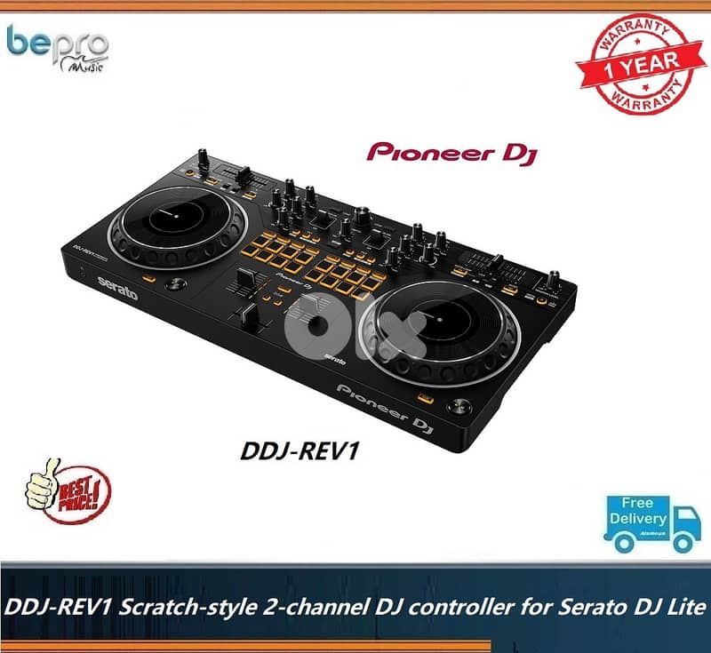 Pioneer DDJ-REV1 Serato DJ Controller (DDJREV1 DJ Set) 0
