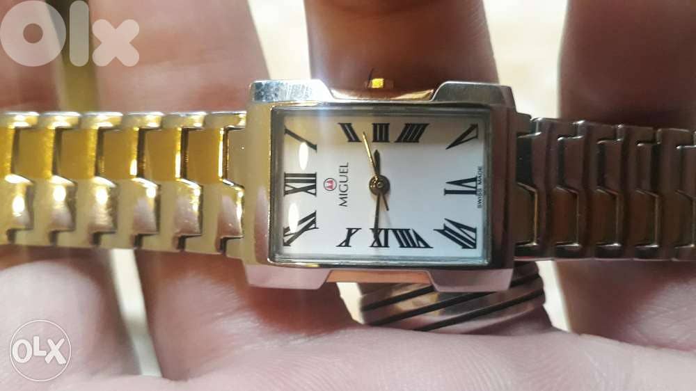 ساعه نسائيه سويسرية الصنع gold plated 2