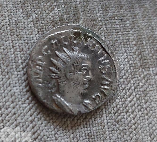 Ancient Roman Coib Silver Billion for Emperor Galerius  (year  295 ). 0