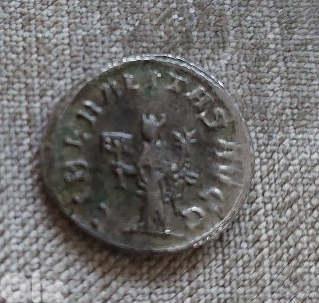 Ancient Roman Coib Silver Billion for Emperor Galerius  (year  295 ). 1
