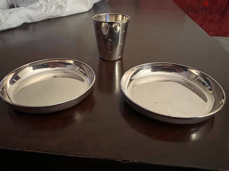 Christofle Silver Ashtrays & Cigarets Holder 1