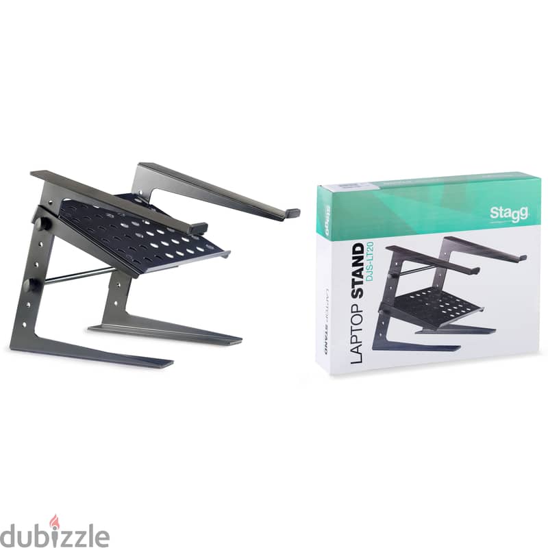Stagg Professional DJ Desktop Stand with Lower Support Plate 3