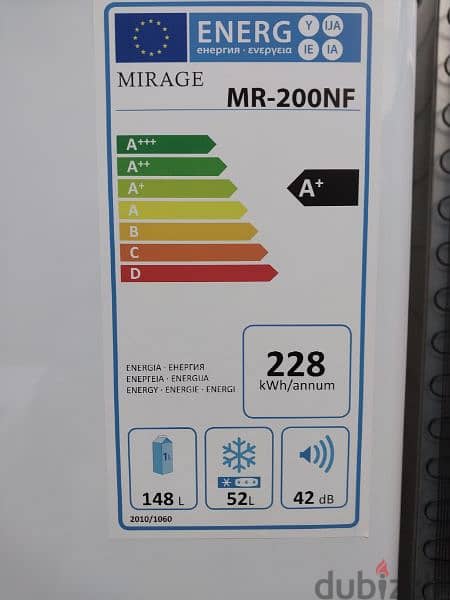 Mirage MR-200NF 14Cft No Frost 55x146.5cm براد 14 قدم 4