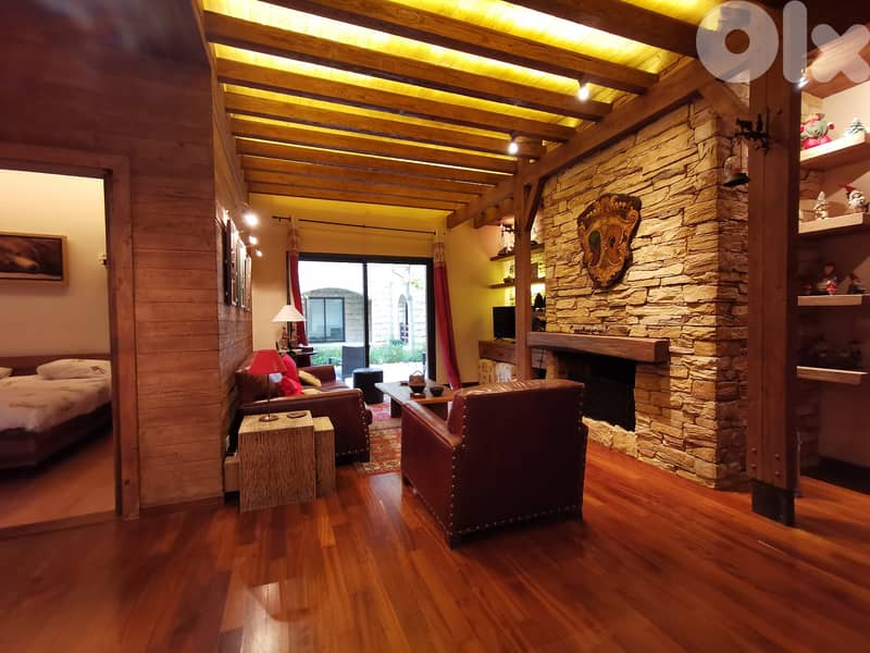 Furnished Chalet with Terrace for Rent in Faraya-Mzaar 1