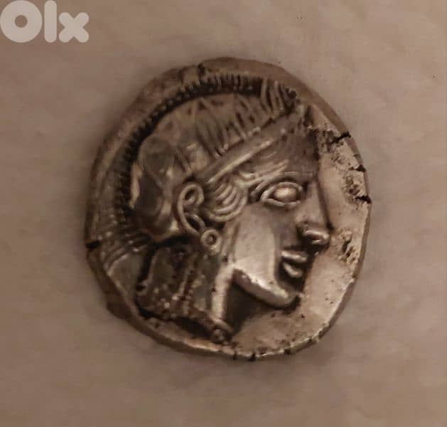 Ancient Greek Attica Athena Silver Tetradracham Coin year 454_404 BC 0