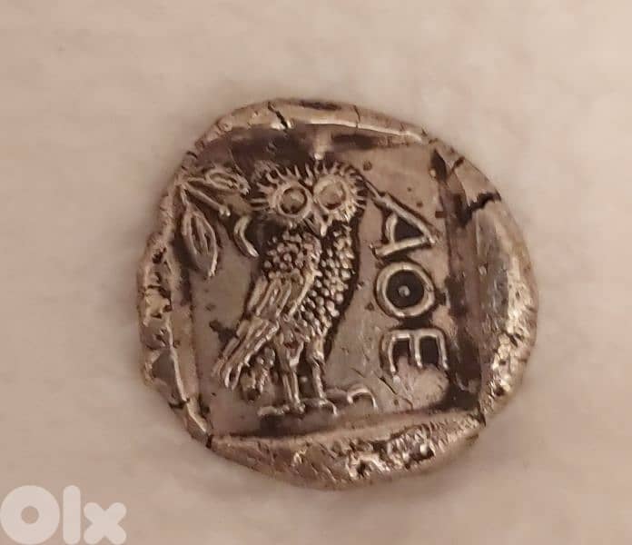 Ancient Greek Attica Athena Silver Tetradracham Coin year 454_404 BC 1