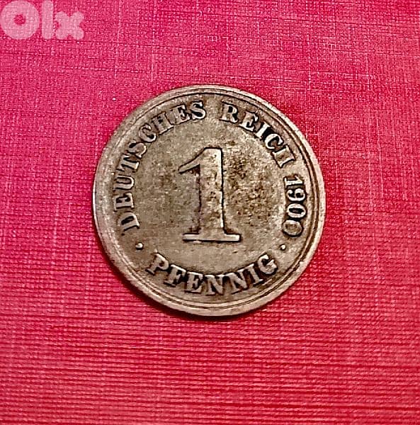 1900 Germany 1 Pfennig Wilhelm II 1