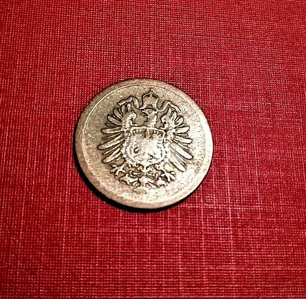 1889 Germany 1 Pfennig Wilhelm II copper coin KM# 1 0