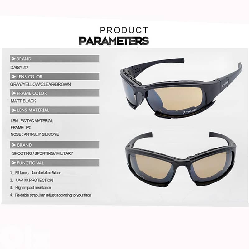 ORIGINAL Daisy X7 polarized sunglasses military Tactical Goggles men 2