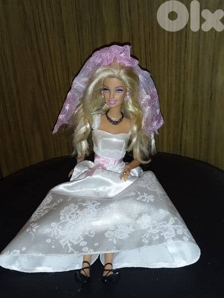WEDDING BRIDE Barbie Mattel great doll 2010 in bridal dress +shoes=25$ 5