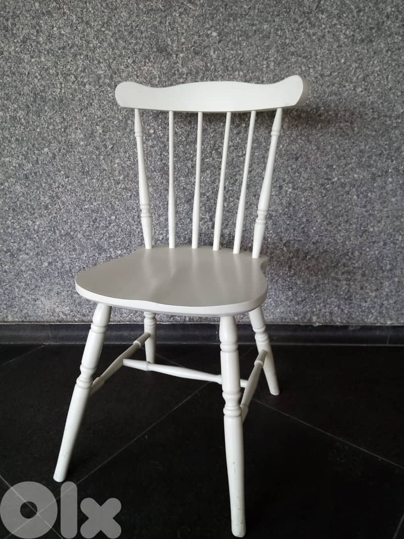 Wood White Chair 2