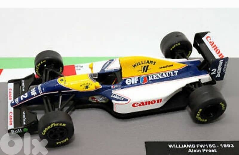 Alain Prost Williams FW15C ('93) diecast car model 1;43. 1