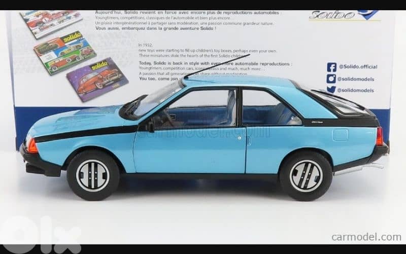 Renault Fuego GTS (1980) diecast car model 1;18. 1