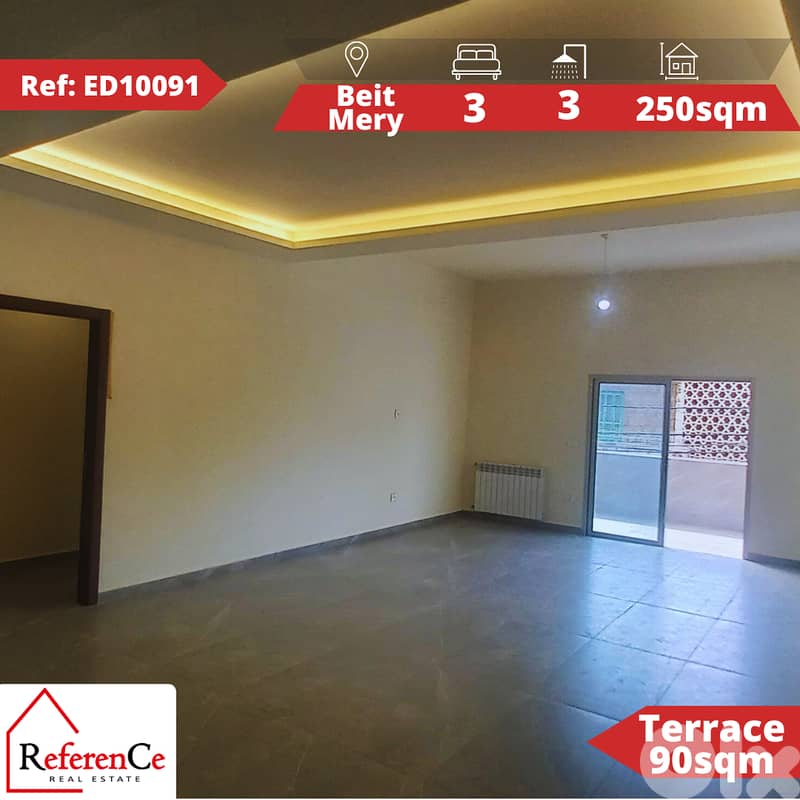 Prime apartment in Beit Mery with Terrace شقة مميزة في بيت مري مع تراس 0
