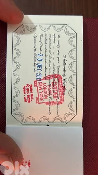 Authentic Cartier 6-Credit Card Mens Wallet, Must de Cartier 6