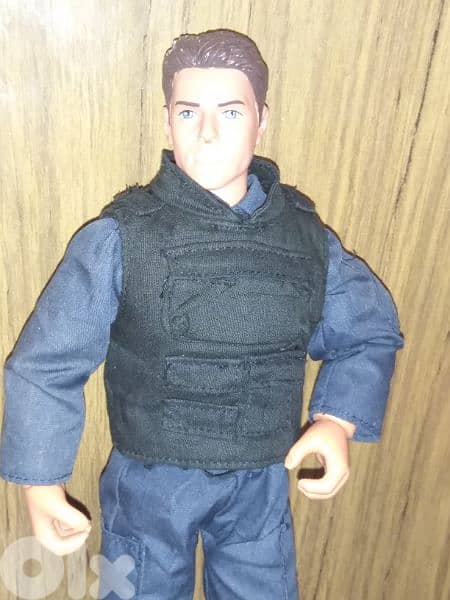 POWER TEAM POLICE MAN ACTION FIGURE TALKING flex body M&C Great Toy=20 2