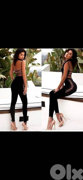 jumpsuit lace up legs s to xxL 0