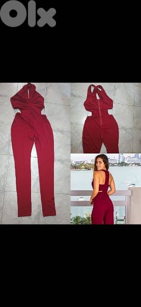 jumpsuit bordo s to xxL 0