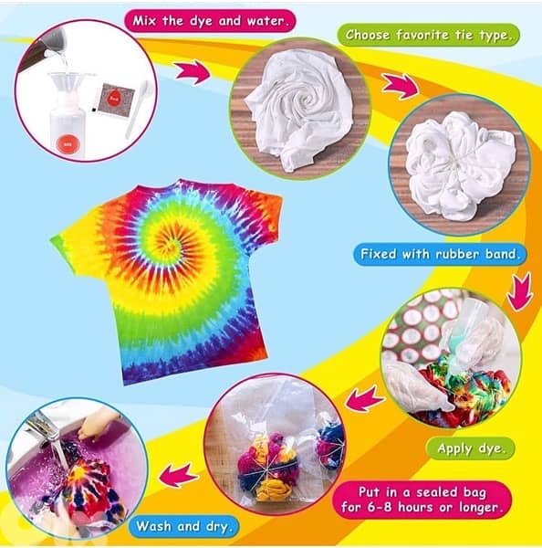 Tie Dye Kit for Kids Adults - Arts and Crafts Toy for Girls 2
