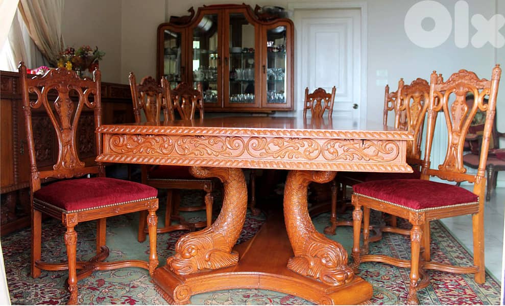 Vintage Luxury Dining Room - Oak Solid Wood – Hand Made @ 5000$ 1