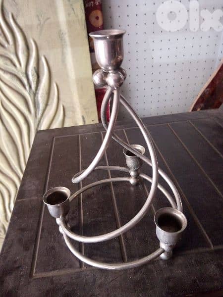 شمعدان نحاس مفضض 1