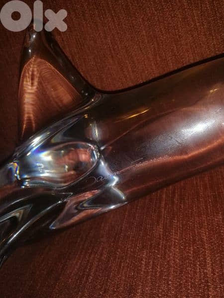 dolphin crystal daum france hand made signe 0