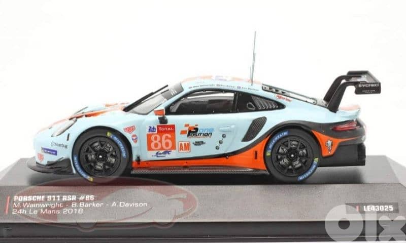 Porsche 911 RSR (24H Le Mans 2018) diecast car model 1;43. 2