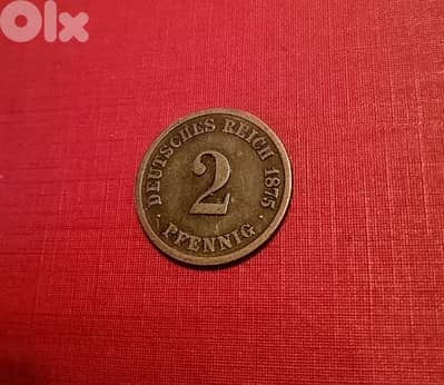 1875 Germany Reich 2 Pfennig
