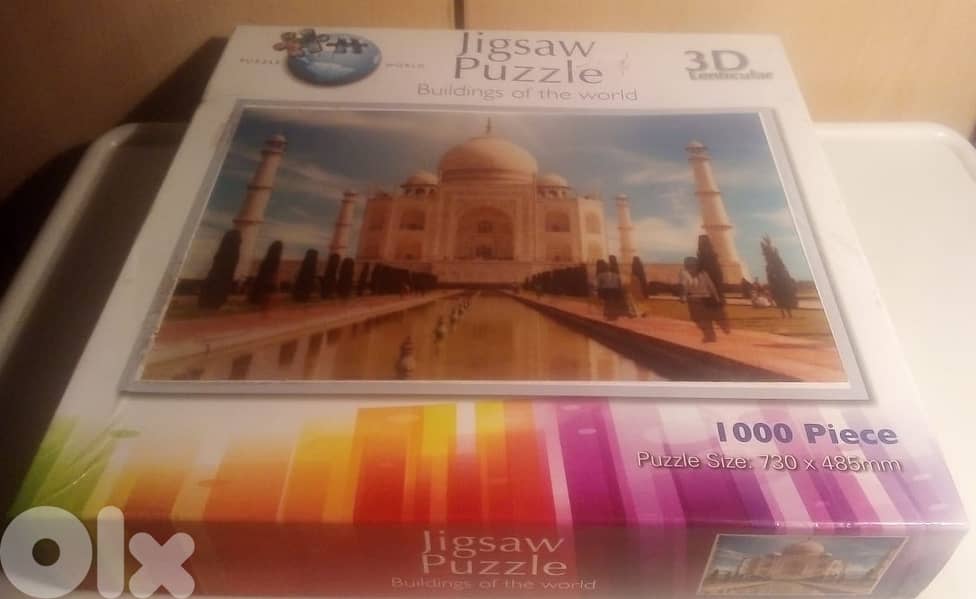 3d lenticular puzzle " Taj mahal india " 1000 pcs73*48cm 2