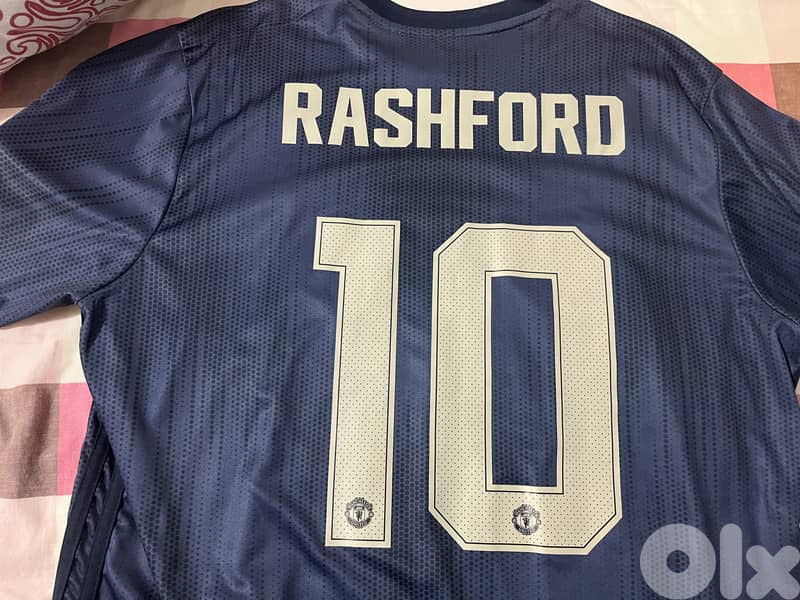 Rashford 10  manchester united blue adidas shirt for 10 $ 0