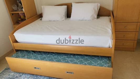 double bed, 2 closets,high quality, 2 new mattress .