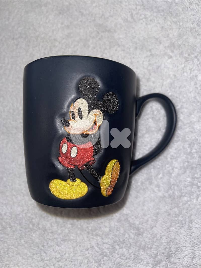 Disneyland Paris Mickey Mouse Black Yellow mug plus bol 1