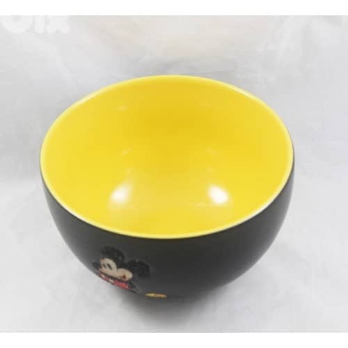 Disneyland Paris Mickey Mouse Black Yellow mug plus bol 3