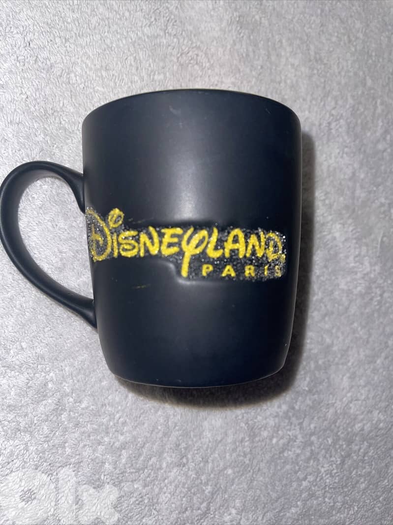 Disneyland Paris Mickey Mouse Black Yellow mug plus bol 5