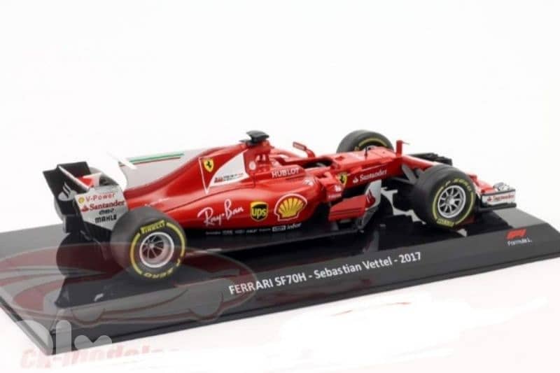 Sebastien Vettel Ferrari SF70H (2017) diecast car model 1:24. 3
