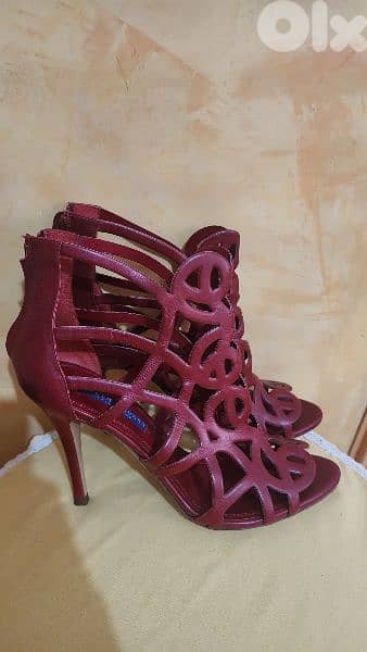 Ralph Lauren Collection 609$ Leather Cut-Out Sandals Size 39(38) 2