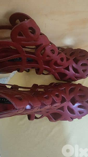 Ralph Lauren Collection 609$ Leather Cut-Out Sandals Size 39(38) 3