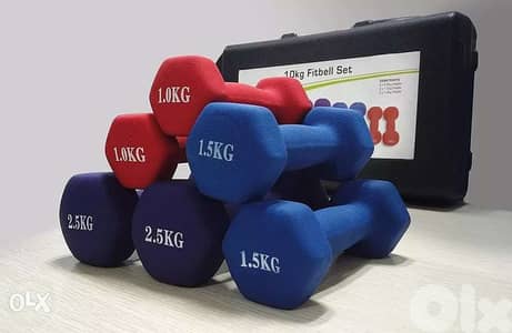 Dumbbells Set with Storage Box 12k 1kg 2kg 3kg