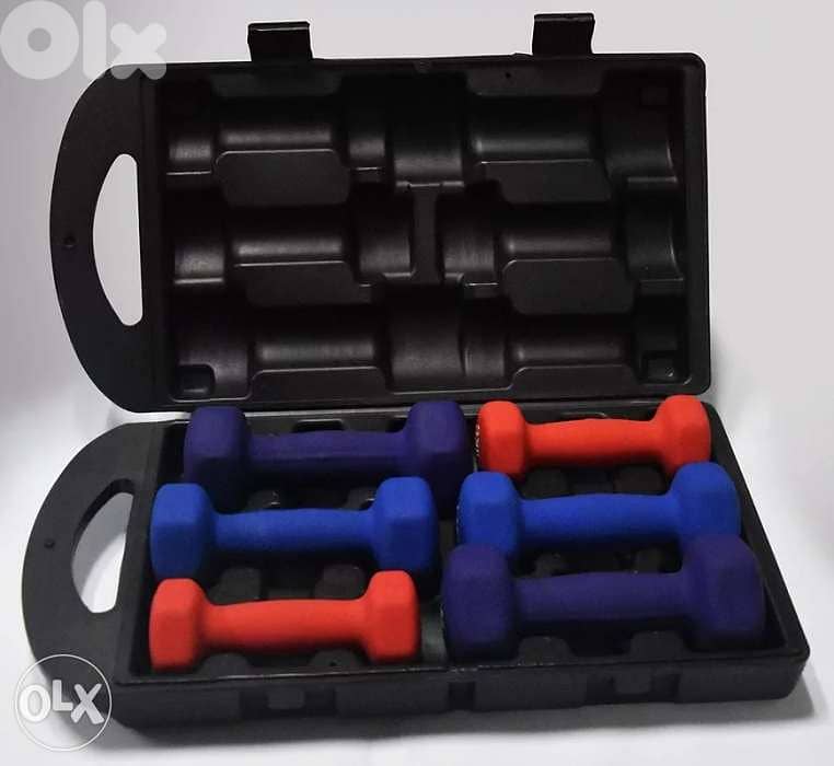 Dumbbells Set with Storage Box 12k 1kg 2kg 3kg 1