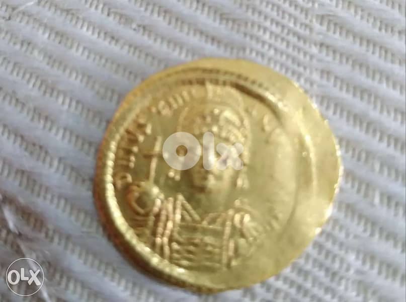 Ancient Gold Eastern RomanByzantine Coin Emperor Justinian year 527 AD 0
