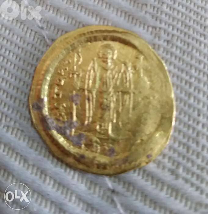 Ancient Gold Eastern RomanByzantine Coin Emperor Justinian year 527 AD 1