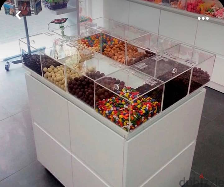 صندوق علبة بن بزورات بهارات candies candy plexi glass casier box boxes 6