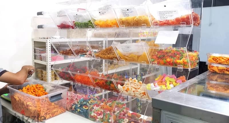 صندوق علبة بن بزورات بهارات candies candy plexi glass casier box boxes 8