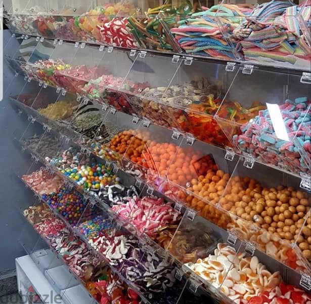 صندوق علبة بن بزورات بهارات candies candy plexi glass casier box boxes 18